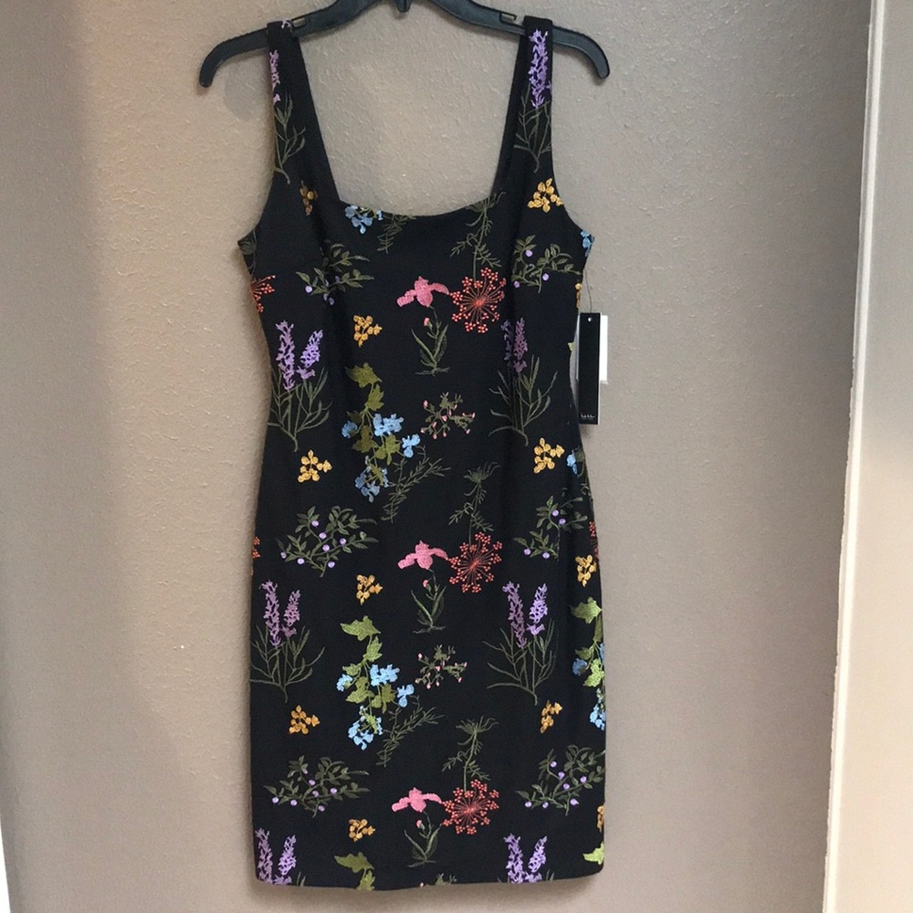 NWT Nicole Miller Embroidered Dress